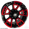 RHOX Golf Cart Wheel RX389, Machined Gloss Black, 14x7 ET-25