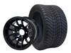 SGC 12″ Lizard Glossy Black Wheel – Aluminum Alloy / STEELENG 215/40-12 Low Profile Tire DOT Approved (SET of 4)