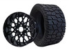 SGC 14″ Venom Glossy Black Wheel – Aluminum Alloy / STEELENG 22″x10.5″-14″ GATOR Hybrid AT Tire DOT approved