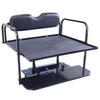 EZGO RXV Golf Cart Rear Flip Seat Kit with Steel Frame | Compatible with 2008 and Newer EZGO RXV Models  (Black)