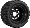 SGC 10″ Steel Wheel – Black – Slotted / STEELENG 18″x9″-10″ STINGER Hybrid AT Tire DOT approved (SET of 4)