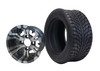 SGC 10″ Vampire Machined/Gunmetal Wheel – Aluminum Alloy / STEELENG 205/50-10 Low Profile Tire DOT Approved (SET of 4)