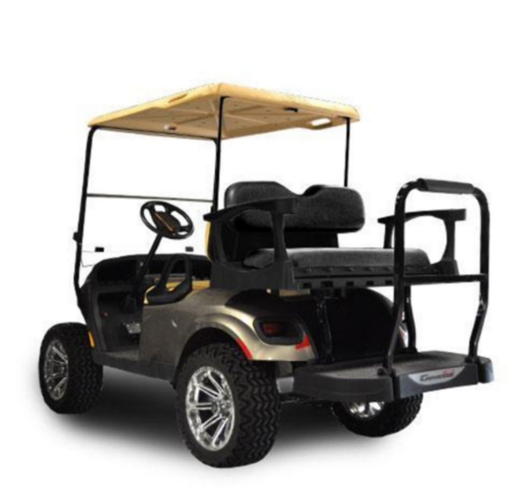 MadJax Genesis 250 with Standard Black Steel Rear Flip Seat - EZGO