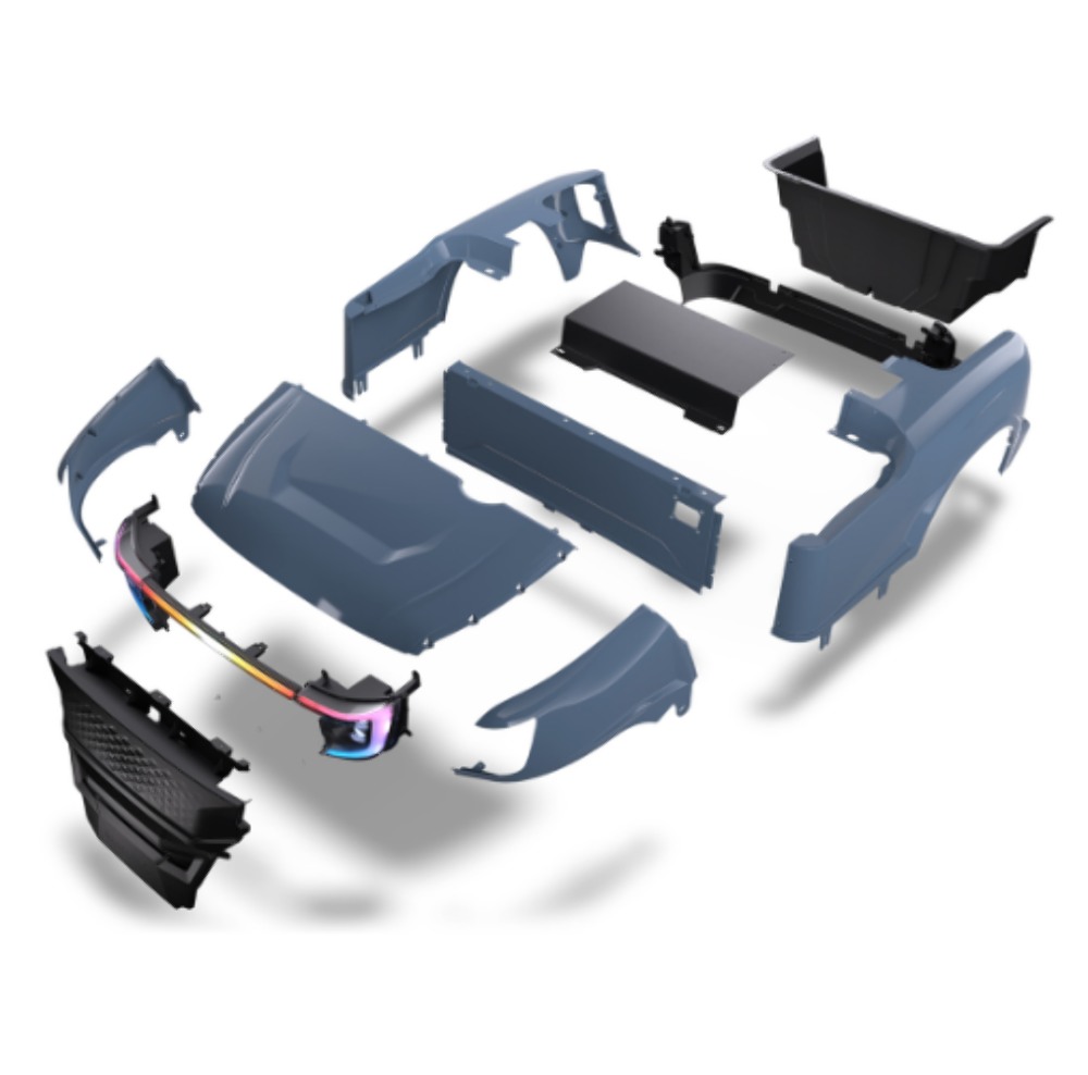 EZGO RXV MadJax® APEX Body Kit – Aqua - Golf Cart Garage