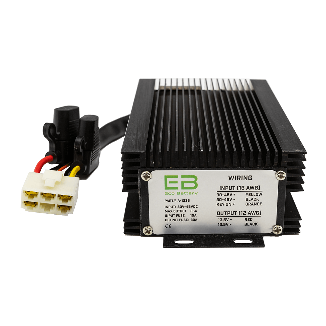 Eco Battery DC-DC 12V Converter, 35V-45V Input - Golf Cart Garage