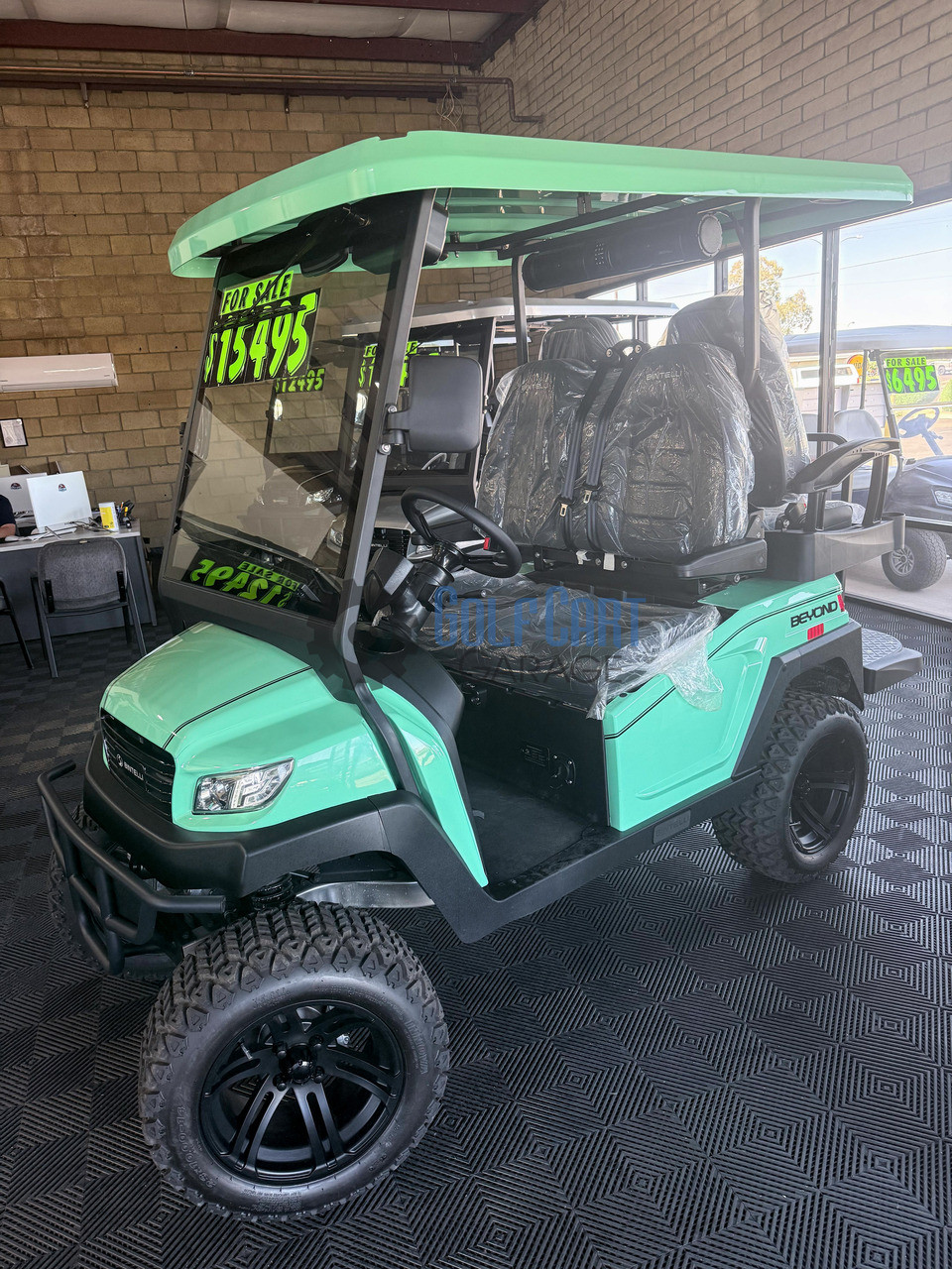 2026 Bintelli Lifted Beyond - Mint - Golf Cart Garage