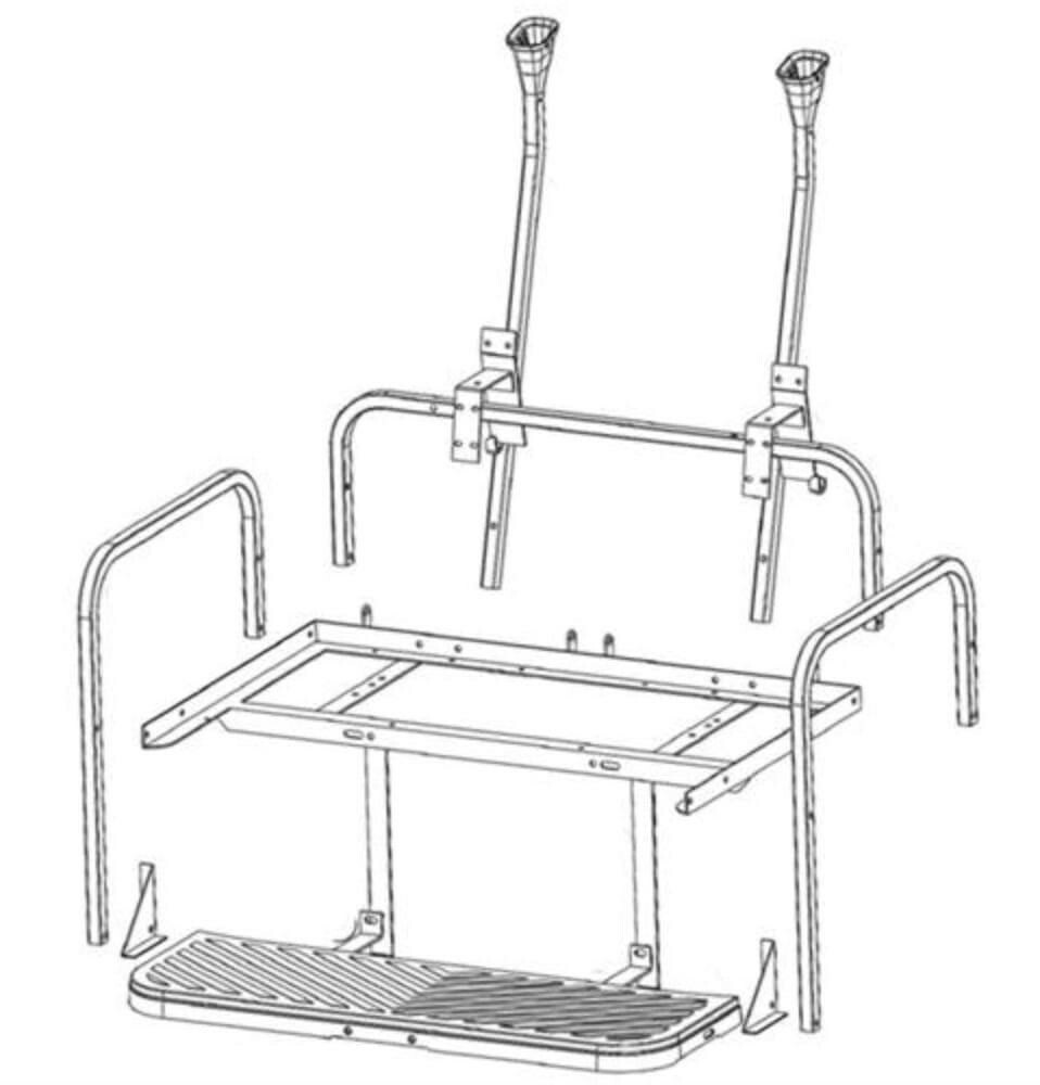 GTW MACH3 Rear Flip Seat For E-Z-Go TXT Golf Cart – White, Fits 1994.5-2022