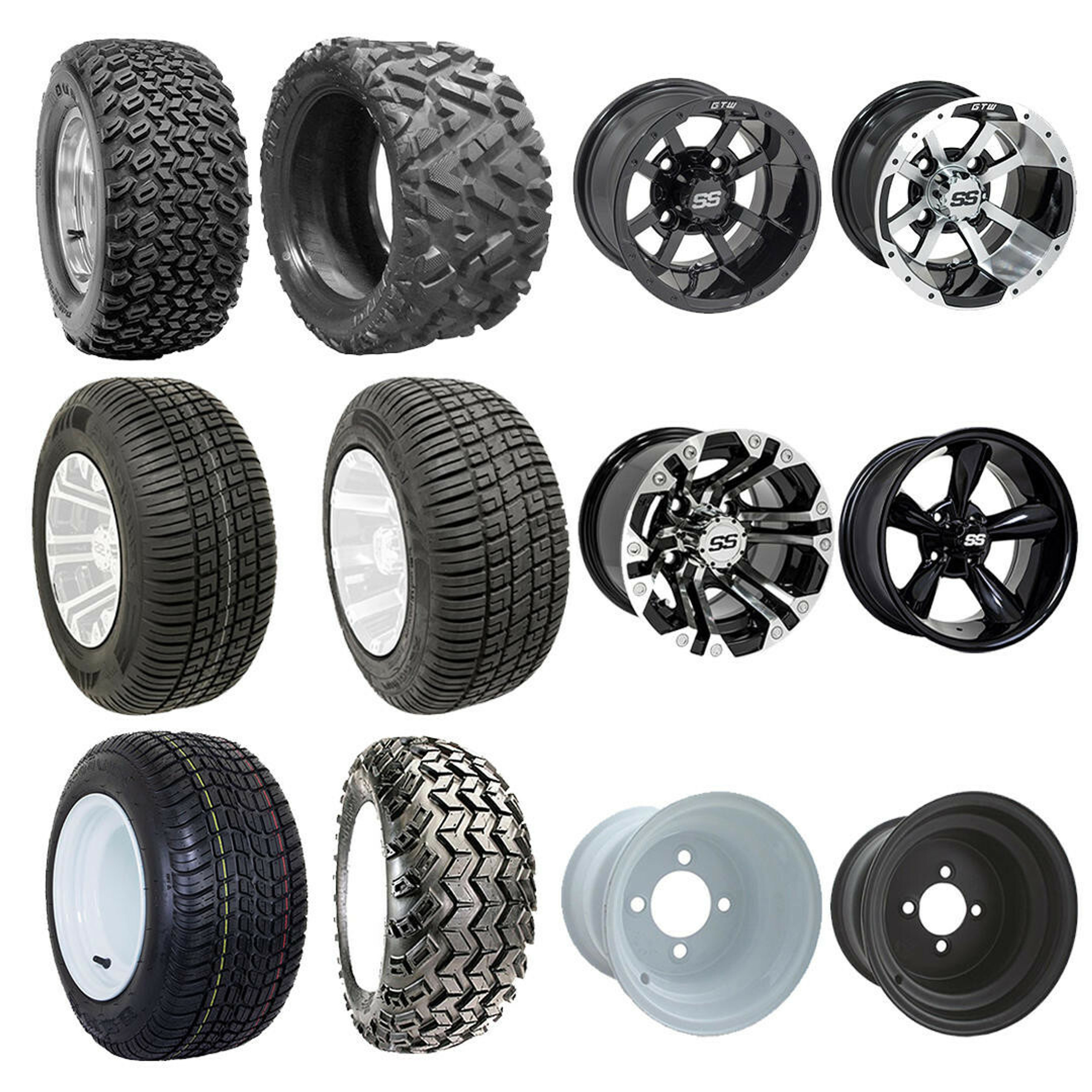 Golf Cart Tires & Wheels Wheel & Tire Builders 10" Wheel & Tire