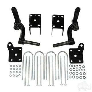 Red Hawk EZGO TXT Golf Cart All Terrain Tire/Wheel and 6 Spindle Lift Kit Bundle