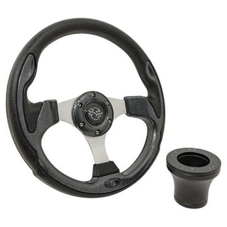 Club Car DS Golf Cart Rally Steering Wheel Kit - 12.5" (1982+)