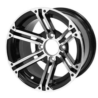 GC 12" TERMINATOR MACHINED/BLACK WHEEL - ALUMINUM ALLOY