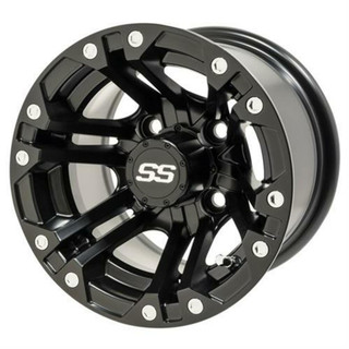 10x7 GTW Matte Black Specter Golf Cart Wheel