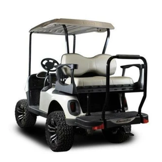 MadJax Genesis 250 with Deluxe Sandstone Steel Rear Flip Seat - Fits E-Z-GO RXV