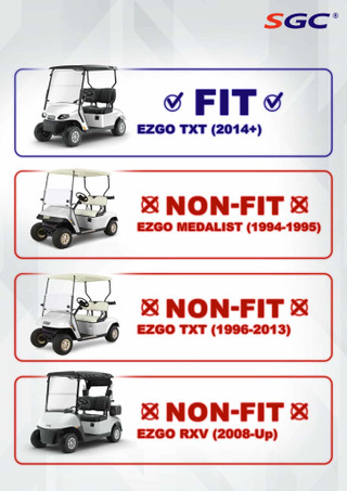 EZGO TXT (2014+) Golf Cart Tinted Foldable Windshield