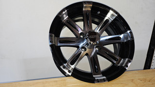 [SET of 4] 14" Golf Cart Wheel, Machined/Black Rim & Center Cap, 14x6 ET-0 - SALE