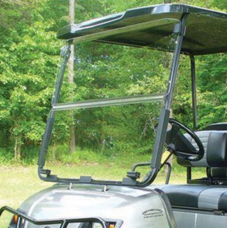 Yamaha G22 Golf Cart Impact-Resistant Folding Windshield - Clear - SALE