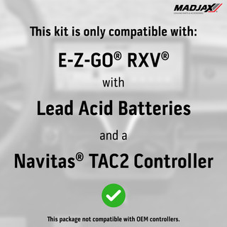 MJ Kinect Kit, EZGO RXV w/FLA Batt + Navitas TAC2