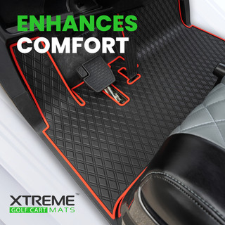 Xtreme Floor Mat Set, EZGO L6 (G2), Red-GCM43