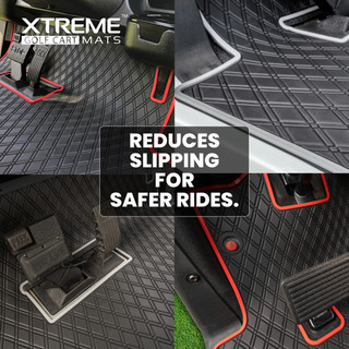 Xtreme Floor Mat Set, EZGO L6 (G2), Red-GCM43