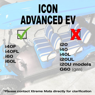 Xtreme Floor Mat Set, ICON i40F, i60, Red-GCM49