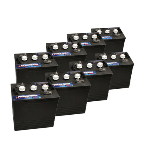 6 Volt Powertron P2000 6V/210Ah (8 Pack, 48 Volts)