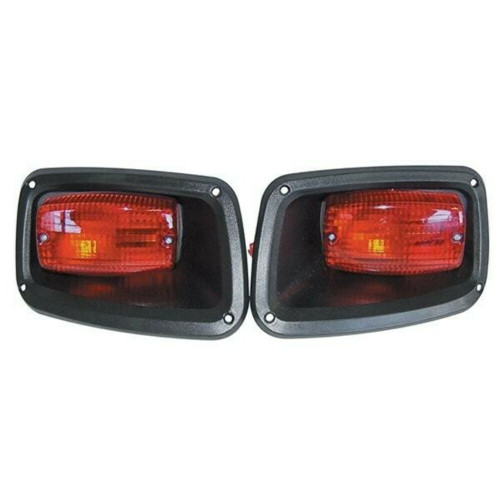 Red Hawk EZGO TXT Golf Cart Taillights with Bezels 1996-2013