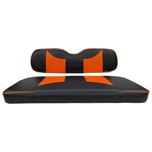 Red Hawk EZGO TXT Front Cushion Set - Rally Black/Orange