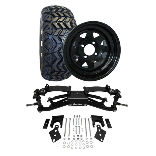 RHOX Club Car Precedent Golf Cart All Terrain Tire/Wheel and 6 Lift Kit Bundle