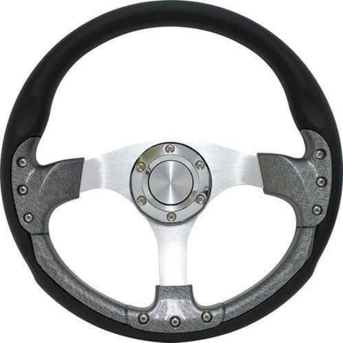 Pursuit 14" Carbon Fiber Golf Cart Steering Wheel Kit