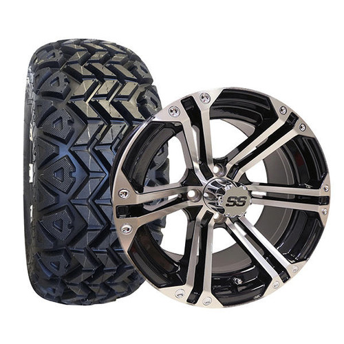 RHOX 23x10-14" Golf Cart Tire & Wheel (23" Tall Pre-Mounted)