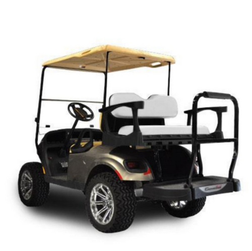 MadJax Genesis 250 with Standard White Steel Rear Flip Seat - EZGO TXT