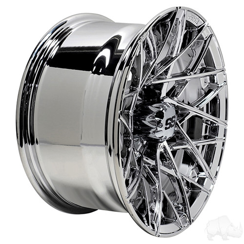 RHOX Golf Cart Wheel RX394, Chrome, 14x7 ET25