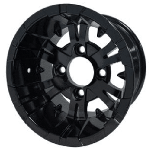 SGC 10" Vampire Glossy Black Wheel / STEELENG 18"x9"-10" AT Tire  (SET of 4)