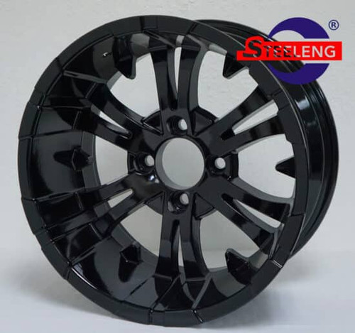 SGC 14" Vampire Glossy Black Wheel / STEELENG 23"x10"-14" AT Tire  (SET of 4)