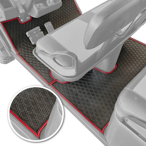 Xtreme Floor Mat Set, EZGO L6 (G2), Red-GCM43