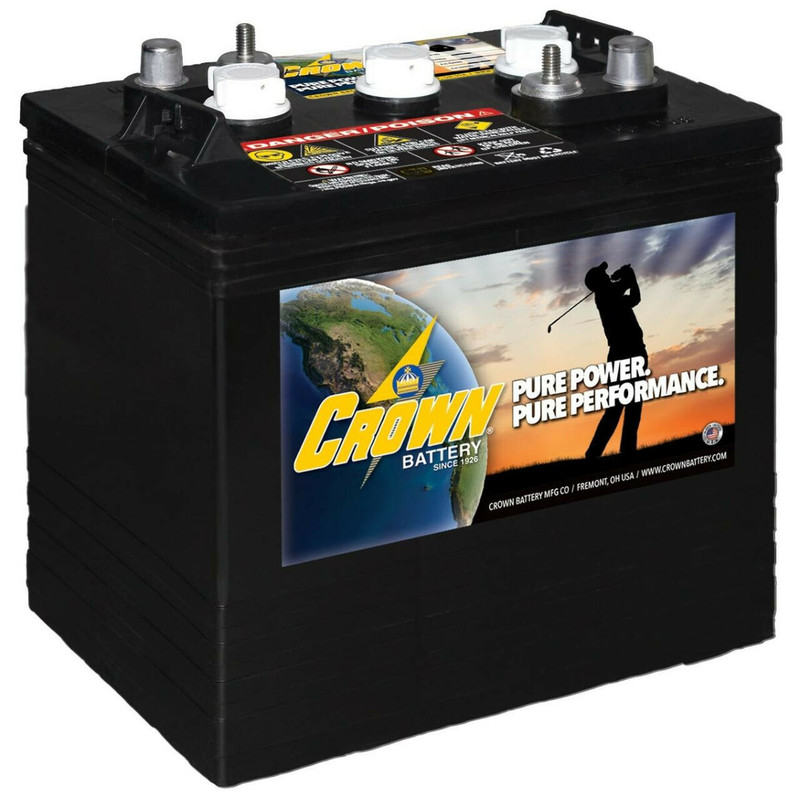 Crown Golf Cart Batteries 6 Volt CR-205 6V/205Ah (6 Pack, 36V)