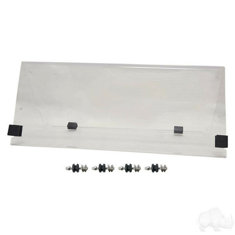 Yamaha Drive Windshield -- Two-Piece Foldable Golf Cart Windshield