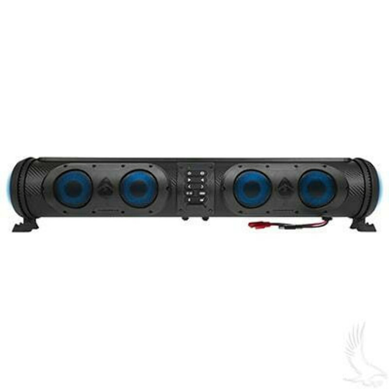 Sound Extreme Golf Cart Four Speaker Soundbar, Dual Woofers + RGB Lights