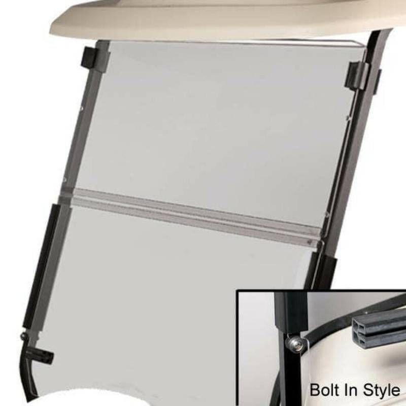 EZGO TXT Folding Two Piece Bolt Windshield