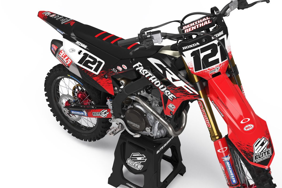 Incline Red/Black Graphics Kit for Honda - Elite Design Co.