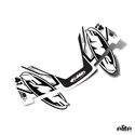 FMF Factory 4.1 Black & White Style Exhaust Decal
