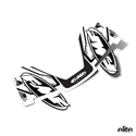 FMF Powercore 4 Black & White Style Exhaust Decal