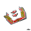 Exhaust Graphics for Pro Circuit T-4 / T-4s / Ti-4R Red OEM Style