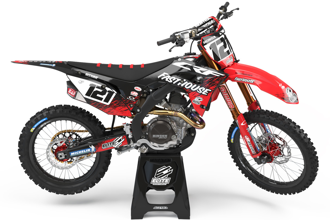 Incline Red/Black Graphics Kit for Honda - Elite Design Co.
