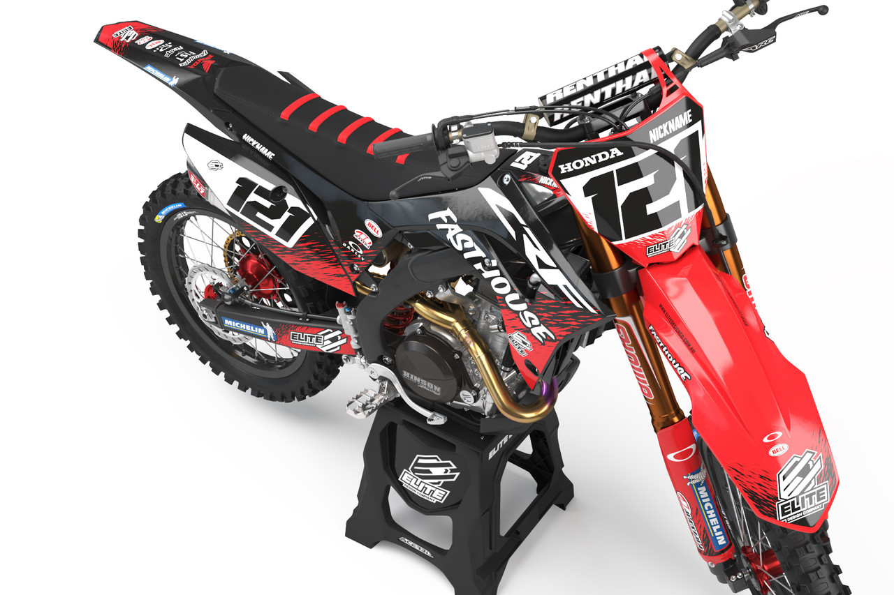 Incline Red/Black Graphics Kit for Honda - Elite Design Co.