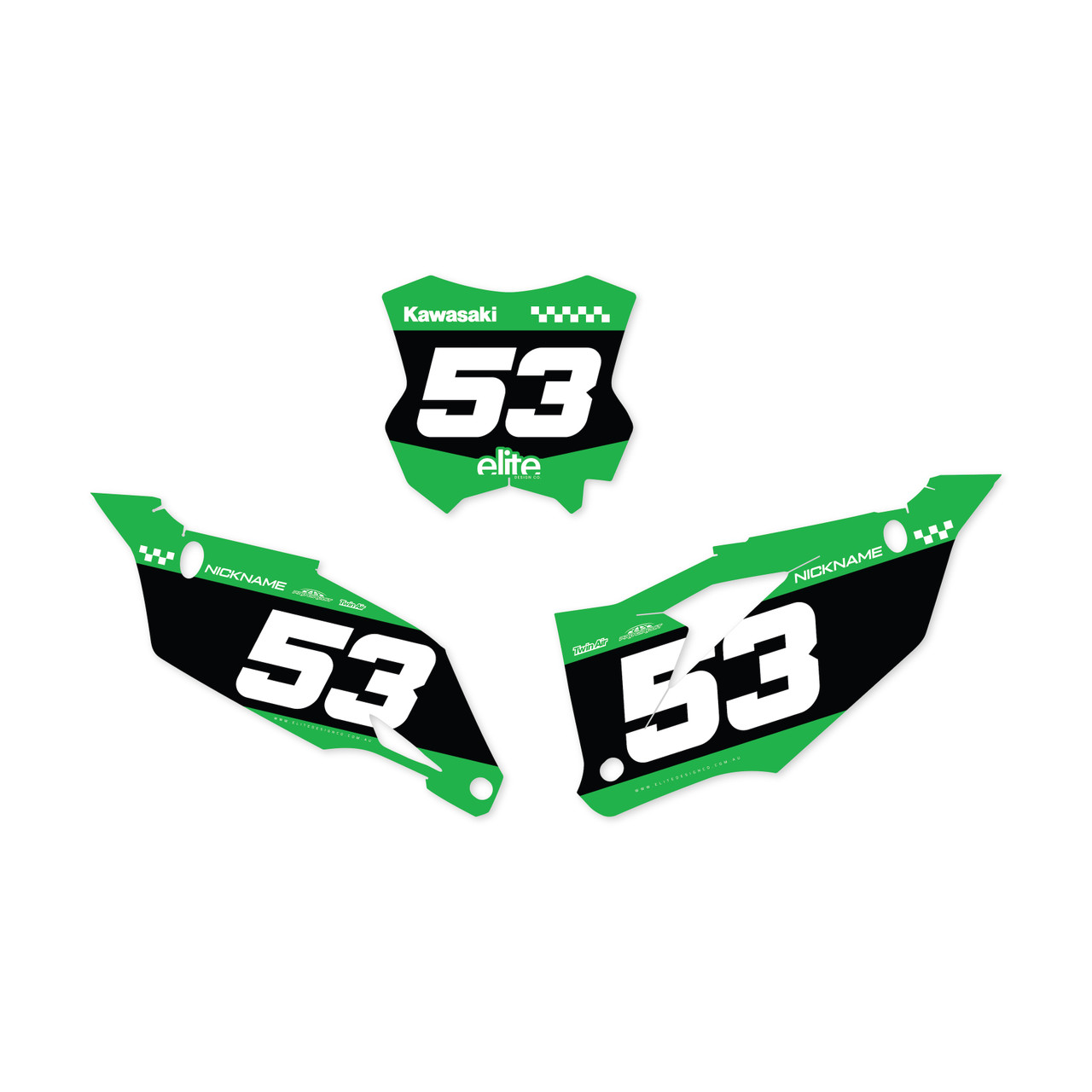 Kawasaki Chronos Number Plate Graphics - Elite Design Co.