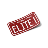 Replica Vic Club Rego Number Plate Sticker