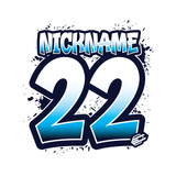 Jersey Print Style 22 Graffiti