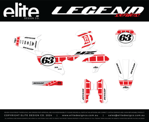 Legend White Graphics Kit for Yamaha