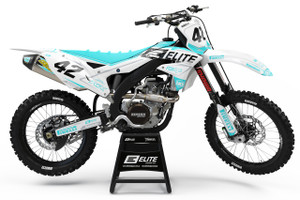 Rapture White/Teal Graphics Kit for Kawasaki